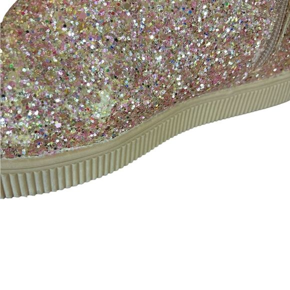 Cat & Jack Boots Girls Size 4 Ankle Gold Glitter - Picture 15 of 16